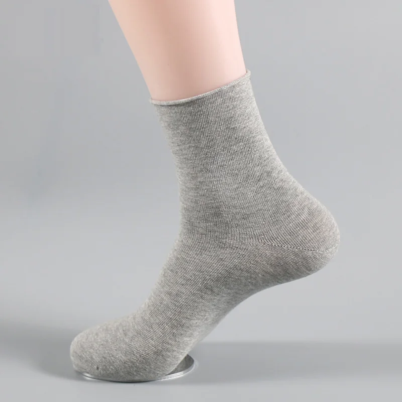 Носки мужские зимние из чесаного хлопка 5 упаковок белые/черные в рулоне|Мужские