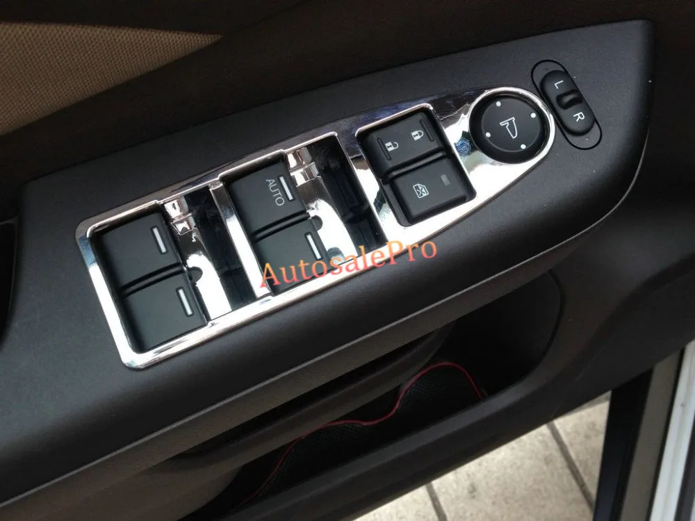 Inteior дверная ручка держатель Окно лифт переключатель чехол накладка для Honda CRV 2012