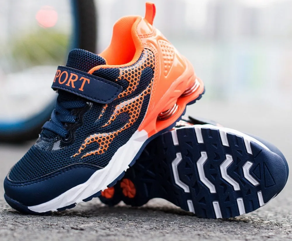 

Children Shoes High-end Elasticity With Spring Boys Shoes Fashion Air Mesh Breathable Girls Kids Sneakers