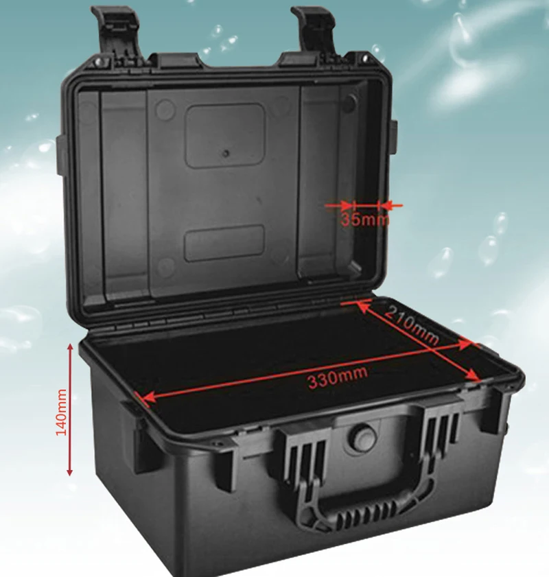 IP67 hard plastic Instrument case thickened portable plastic case tool box