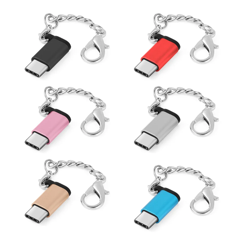 Портативные адаптеры USB 3 1 Type C OTG переходник для ключей Micro Мама папа к соединители