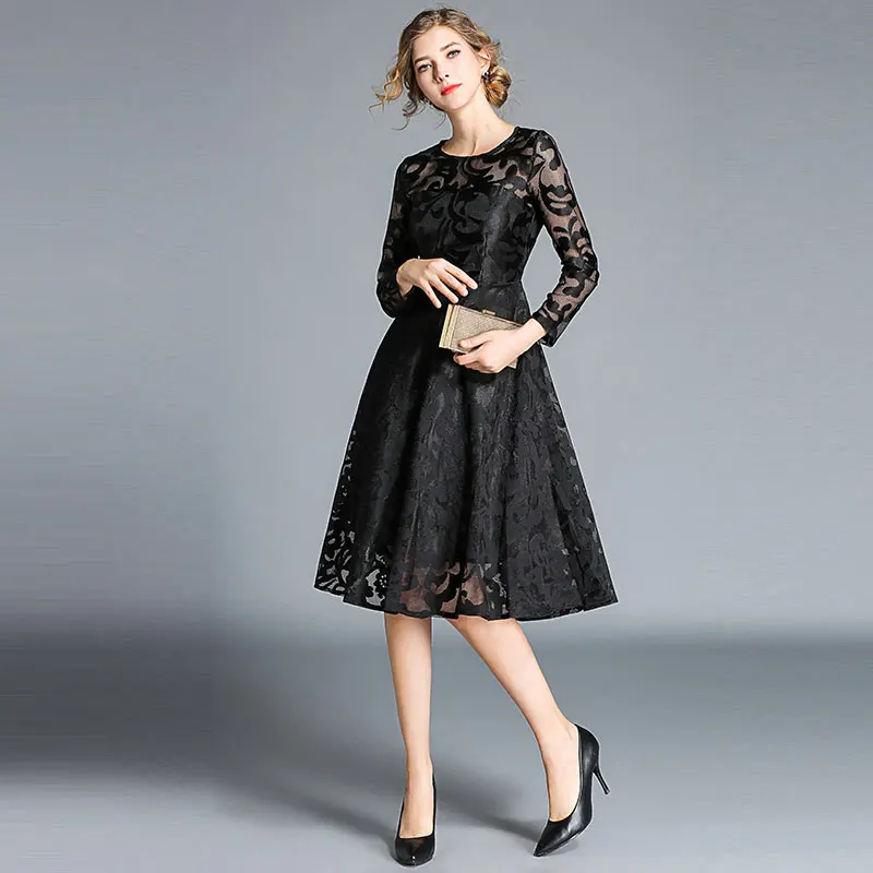 Женское платье с кружевом borisoвич элегантное вечернее А-силуэта большими