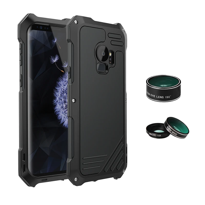 Чехол для фото фотографа для samsung Galaxy S9 S9plus S8 S8Plus S7Egde Lover Touring аксессуары рыбий глаз широкоугольный макрообъектив - Цвет: Black