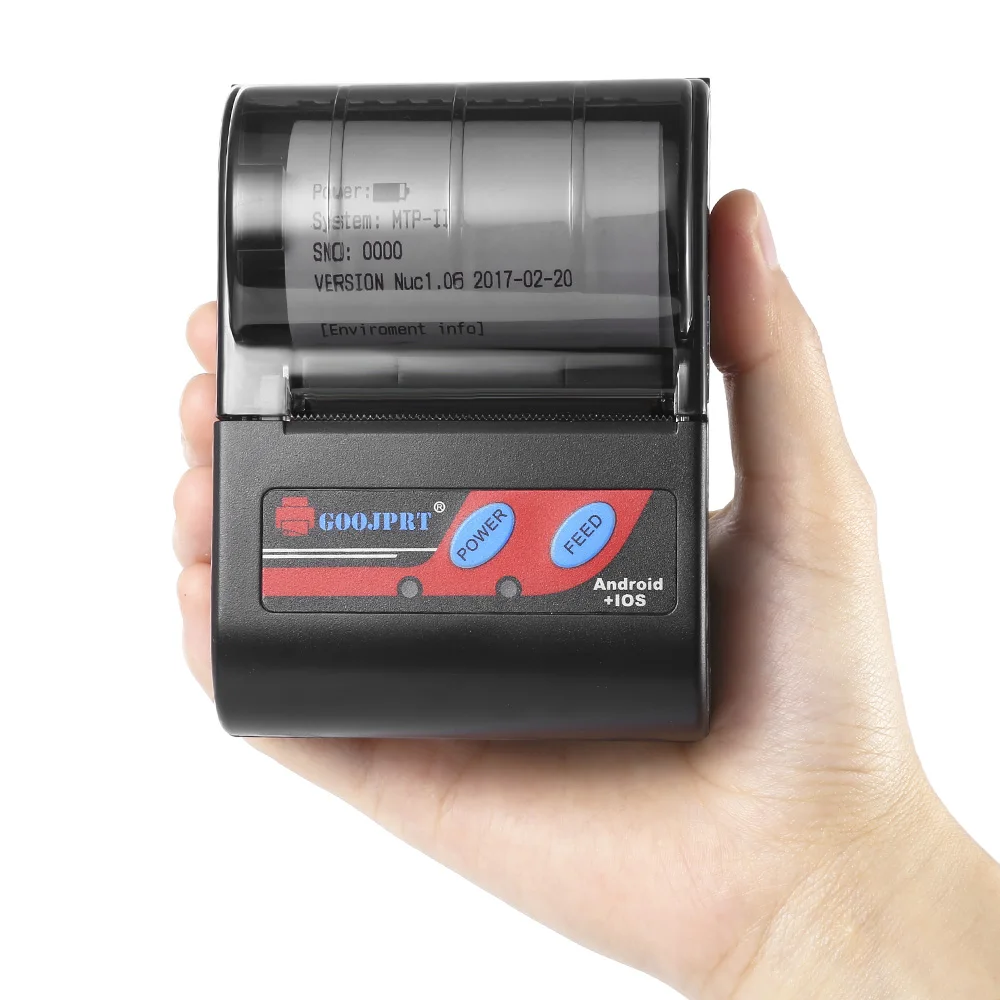 Новый GOOJPRT MTP-II 58 мм 80 мм/сек. Bluetooth термопринтер Портативный перезаряжаемый