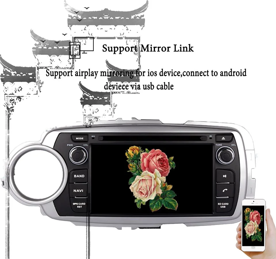Octa Core Android 9,0 оперативная память 4 Гб подходит для TOYOTA YARIS 2012 2013 автомобильный DVD плеер навигации GPS TV 3/4G радио