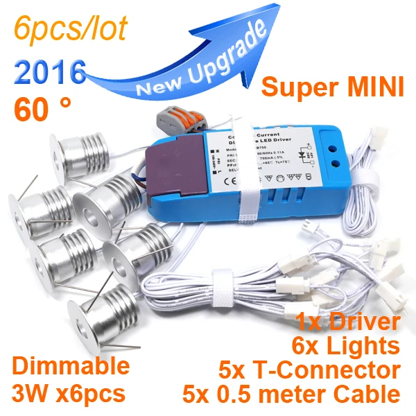

6pcs/lot 3W AC85-277V 60 Degree Dimmable Mini Ceiling Light LED Cabinet Light Star LED Light 23MM Cutout free shipping