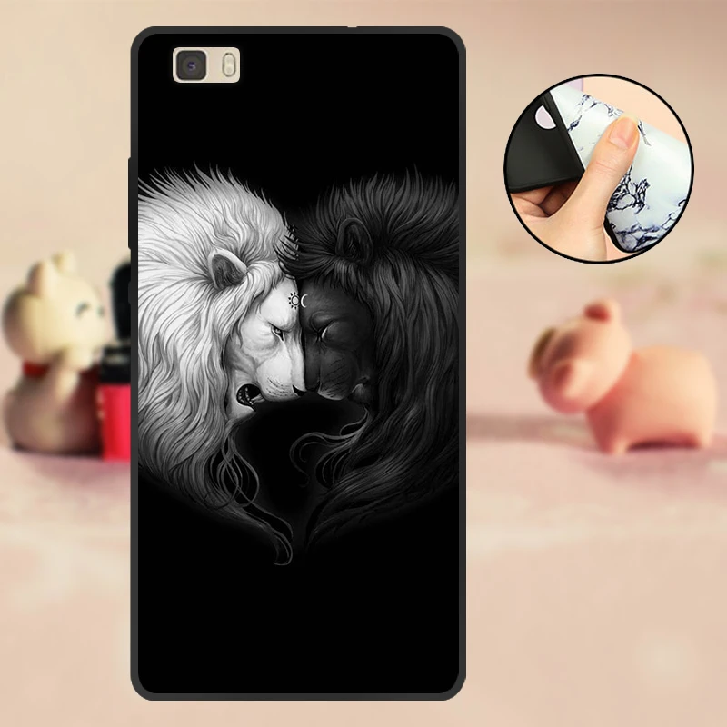 T12 Чехол для huawei ALE-L21 Funda для huawei P8 Lite, черный чехол из ТПУ и силикона для huawei P 8 Lite, чехол для телефона P8Lite - Цвет: T12