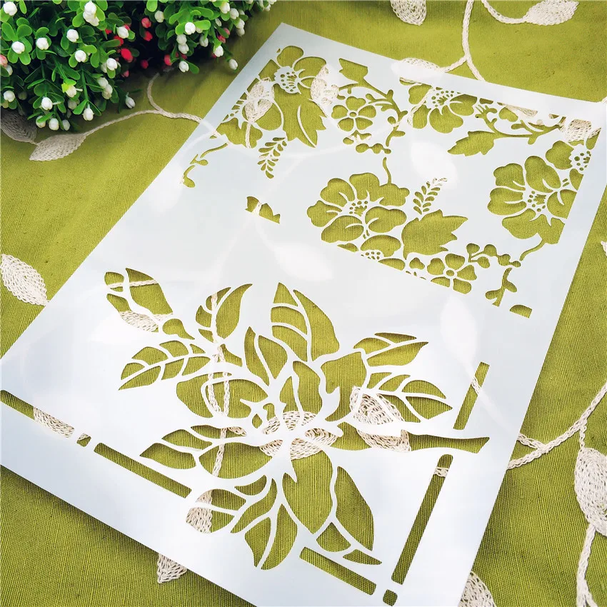 Красный абрикосовый настенный трафареты для скрапбукинга спрей Пластиковая