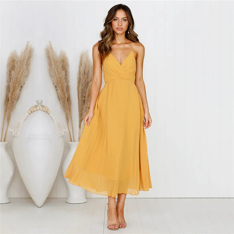 2019 Женская летняя обувь в винтажном стиле элегантное шифоновое платье Вечерние