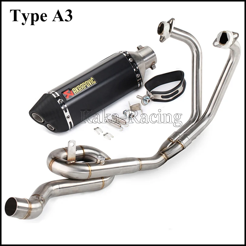 MT03 Akrapovic глушитель выхлопной трубы мотоцикла полная система скольжения на переднюю ссылку трубы для Yamaha YZF R3 R25