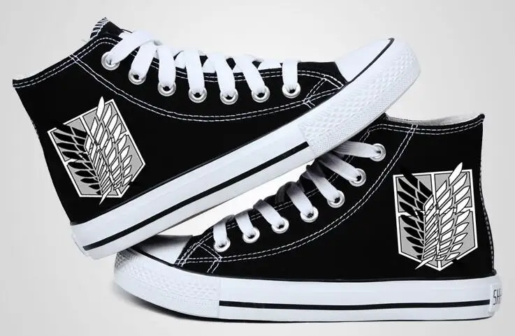Attack on Titan shoes high platform canvas Shingeki no Kyojin board Luminous cosplay | Тематическая одежда и униформа