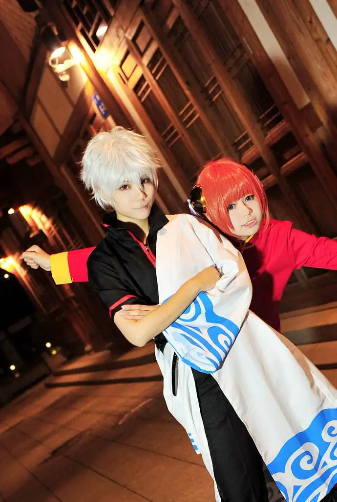 Gin Tama GinTama Gintoki Sakata; костюм для косплея; Полный комплект с мечом