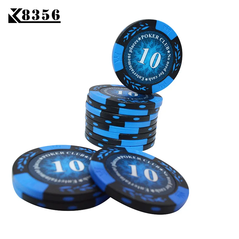 K8356 1PCS14g Корона Пшеница PokerClub фильм фишки монеты Baccarat Texas Hold'em двойной цвет Корона глина покер игральные фишки