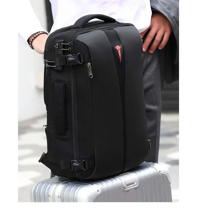 Мужской рюкзак, большая емкость, usb зарядка, Mochila, мужской, Противоугонный, без ключа, TSA замок, дизайн, бизнес рюкзак для ноутбука, дорожная сумка