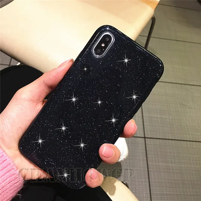 Черный Блестящий Мягкий силиконовый чехол для huawei P30 P20 P10 P Smart mate 20 Lite Y5 Y6 Y7 Prime Honor 10 9 8X 7A 7C Pro Nova 2i - Цвет: Черный