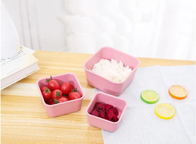 3 шт./лот Пшеничная солома микроволновая посуда Bento коробка биоразлагаемая
