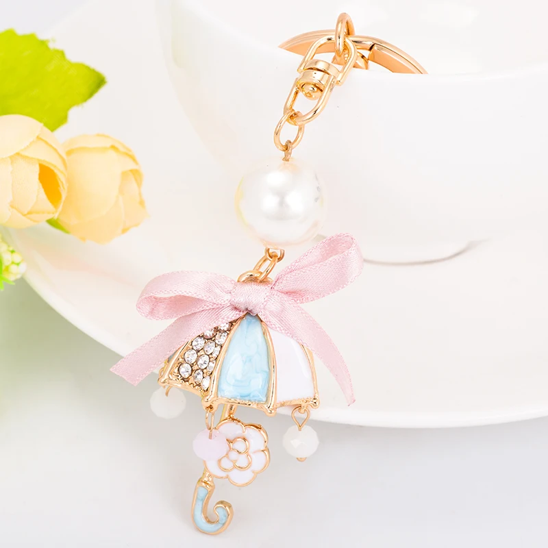 Модная женская сумка EASYA с жемчугом милый цветочный зонтик брелок красивый