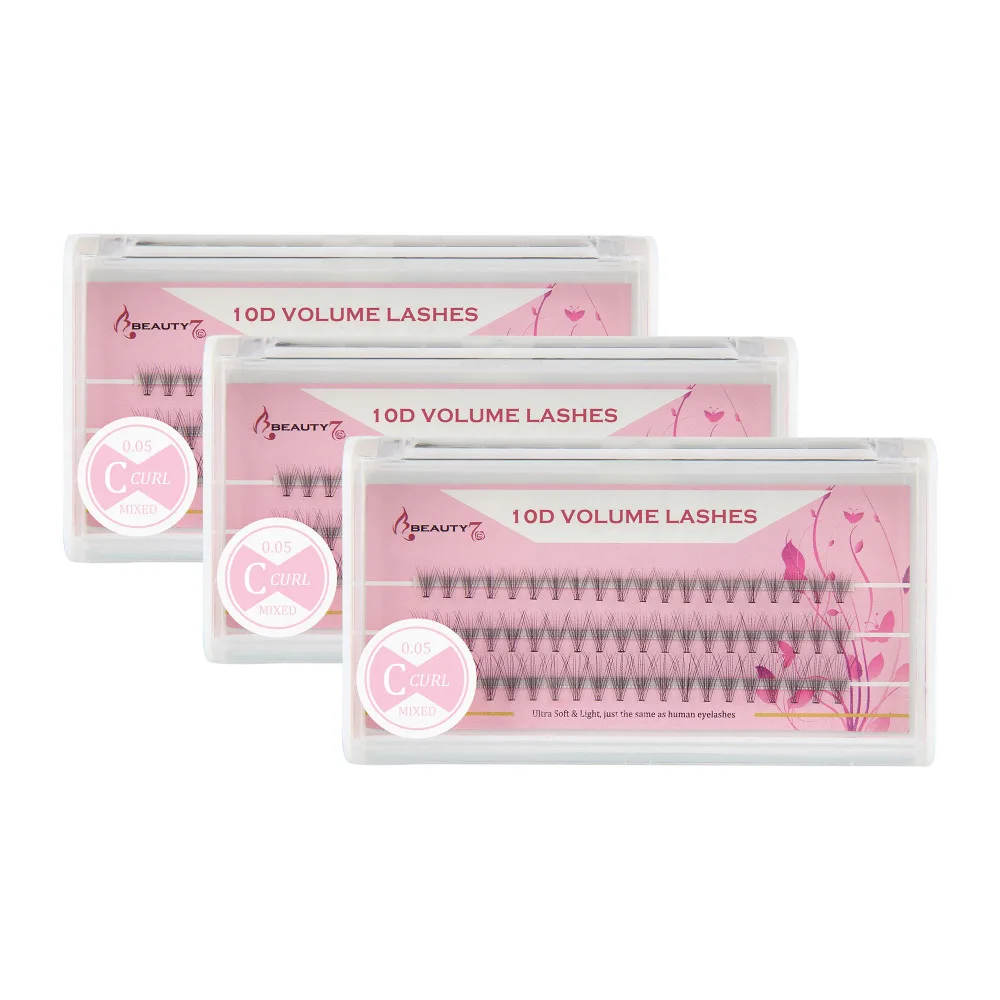 Ресницы BEAUTY7 3 коробки 0 05 мм * 8 ~ 12 смешанные ресницы искусственные ручной работы