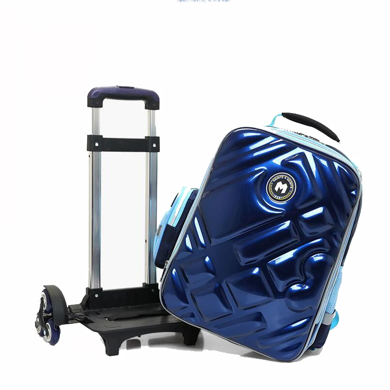 Новинка 2018 студенческий рюкзак на колесиках для девочек и мальчиков модные