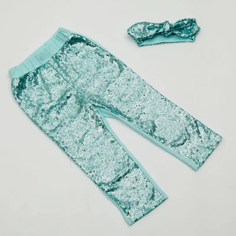 Леггинсы для девочек с золотыми блестками модные блестящие легинсы повязкой на