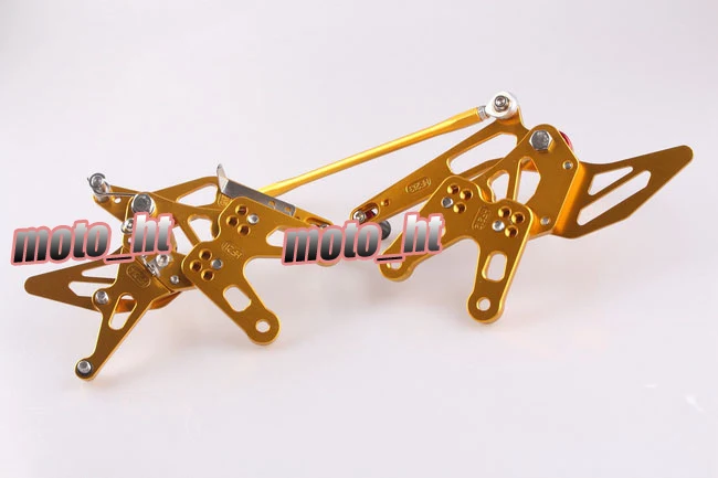 GZYF New Motorcycle Rearset Rear Set Footpegs Adjustable For Kawasaki 2006 2007 Ninja ZX10R Golden | Автомобили и мотоциклы