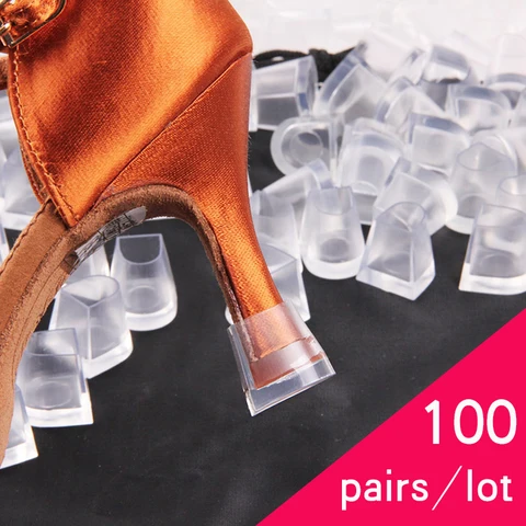 100 парт/лот защита для пятки, противоскользящий силиконовый чехол для пятки, танцевальный чехол для свадебной обуви