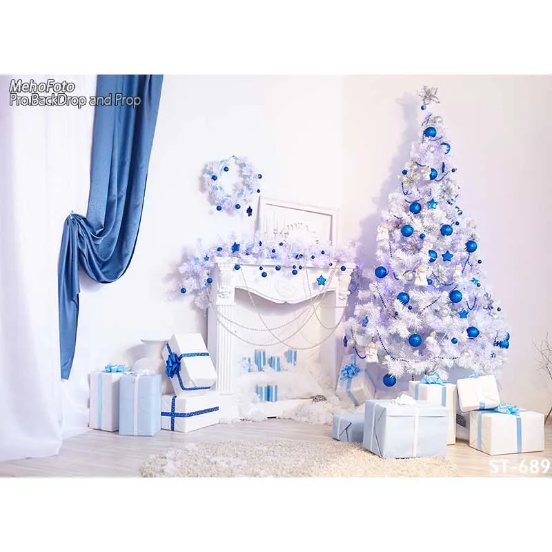 

Christmas Background Vinyl Photography Backdrops Computer Printed Christmas tree and Gift box for Photo Studio ST-689
