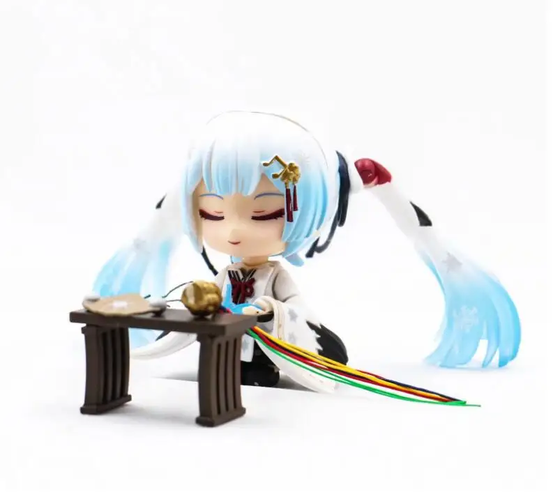 10 см аниме фигурки Хацунэ Мико Снежный журавль nendoroid Хацунэ Мику фигурка Коллекция Модель игрушки для детей подарки на день рождения