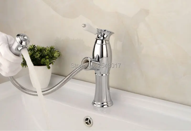 Выдвижной Смеситель для ванной комнаты смеситель раковины Гибкий кран на