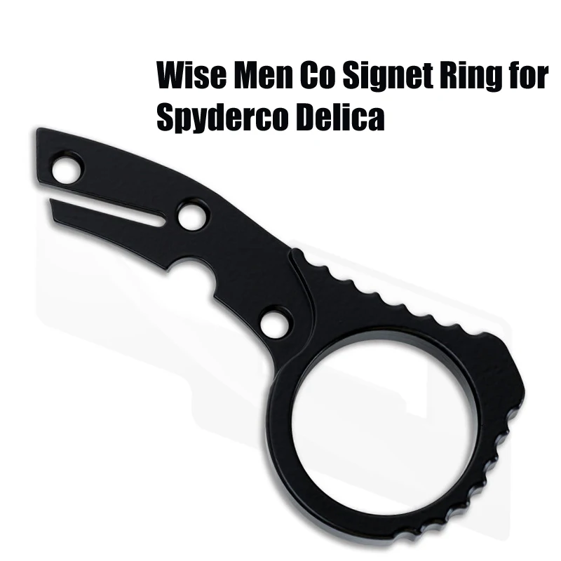 

Для Человек-паук C11 Титан сплава кольцо перстень для велоспорта, Spyderco Delica Ножи ручка Запчасти подходит только для натуральная C11