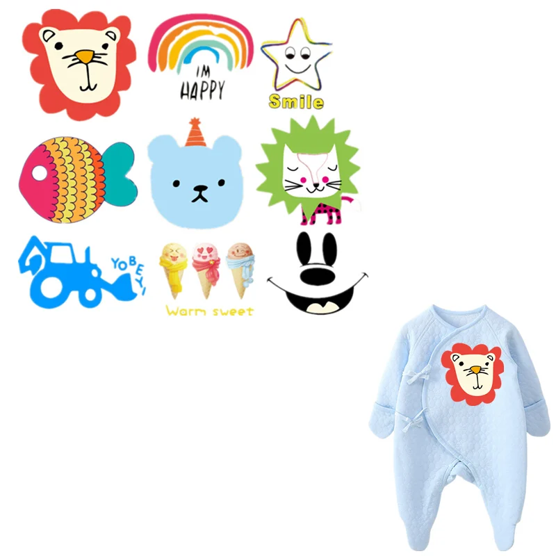 Детский мультфильм Животные термонаклейка нашивки на одежду &quotсделай сам&quot