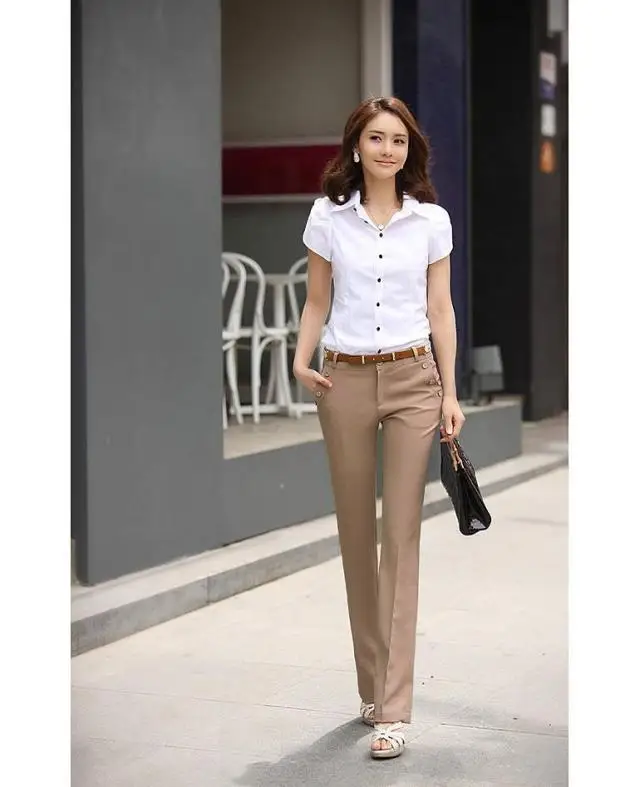 Женские брюки размера плюс весенне летние повседневные деловые султанки OL