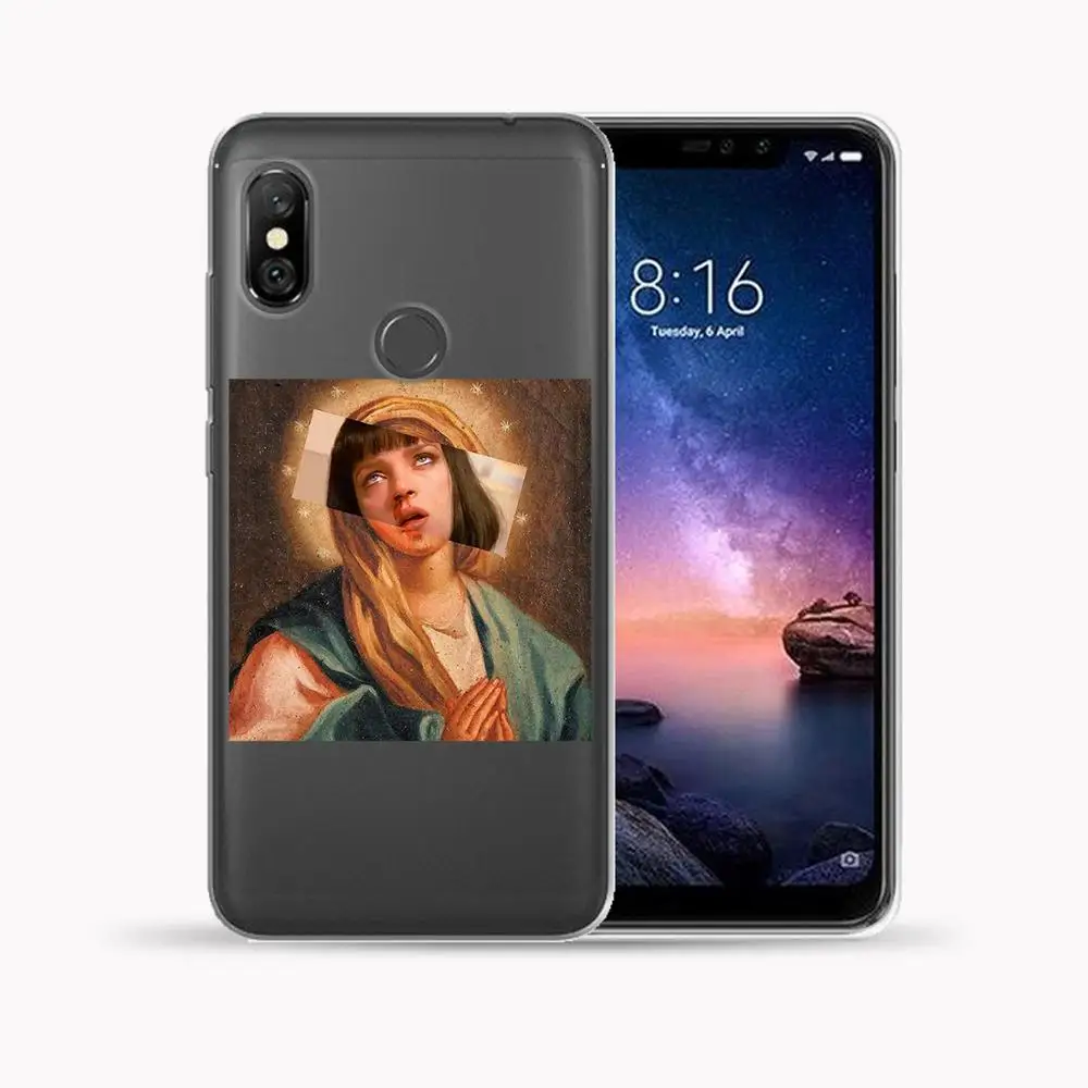 Чехол для Xiaomi Mi A1 A2 8 Lite 9 Pocophone F1 5X 6X Забавный мягкий чехол из ТПУ с Моной Лизой