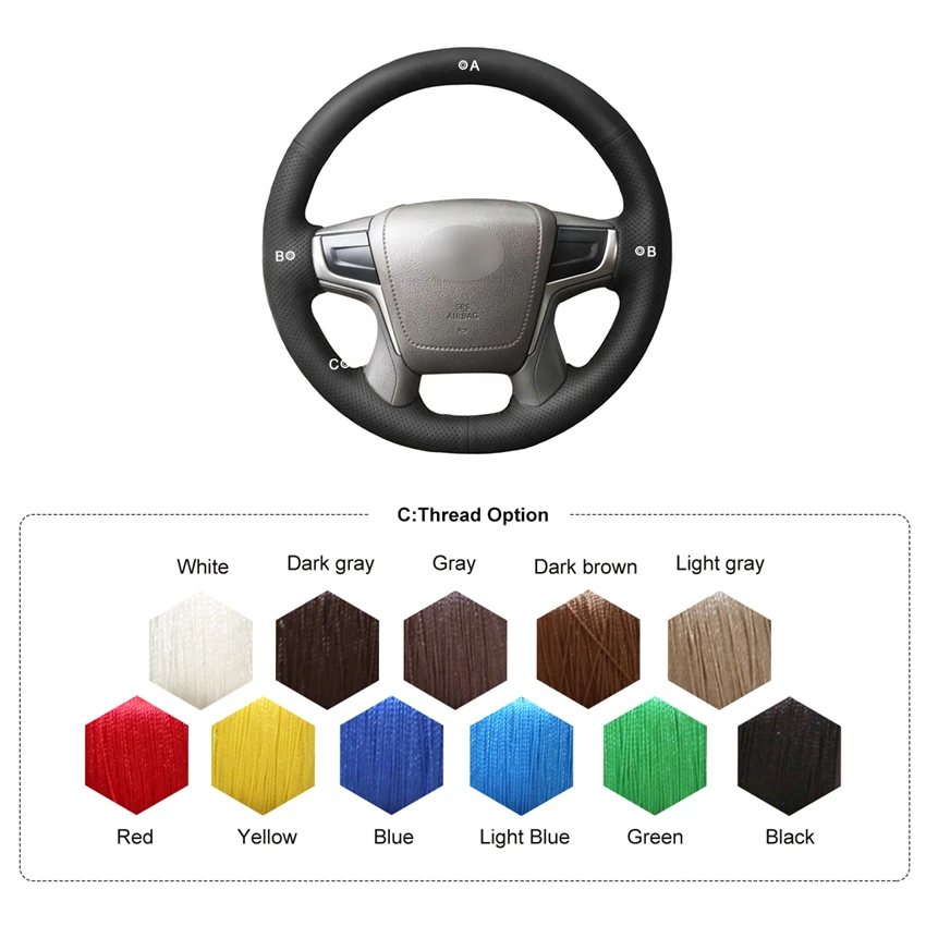 Чехол MEWANT из искусственной черной кожи для Toyota Land Cruiser 2015-2020 Prado 2017-2020 Crown |