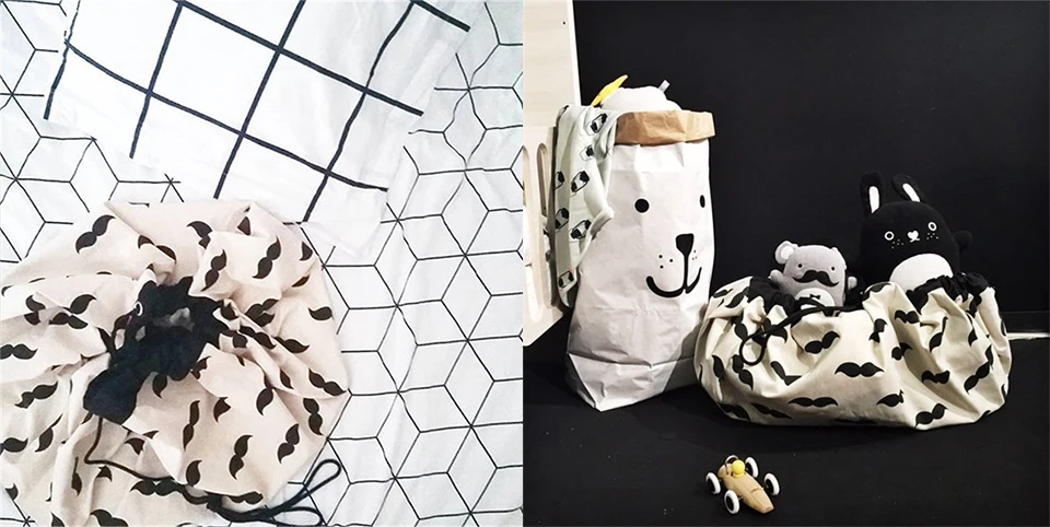 Детский игровой коврик, коврик для комнаты детский спортивный ковер в детской, детские развивающие игры с рисунком панды, подвесная настенная сумка, игровой коврик, украшение в детскую комнату