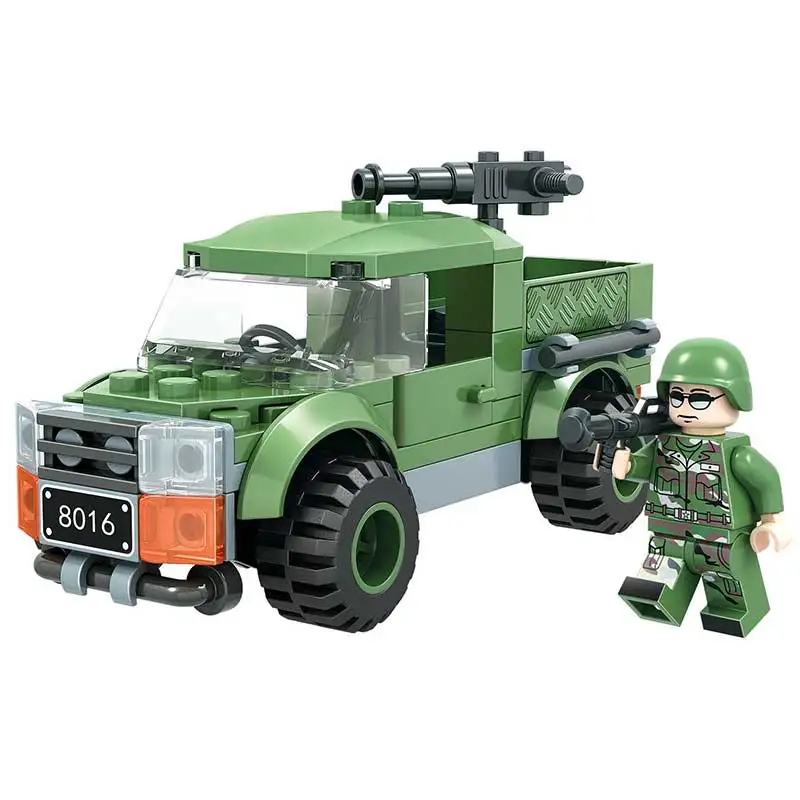 Winner 8016 Armed pickup грузовик армия солдатики Танк пистолеты строительные блоки