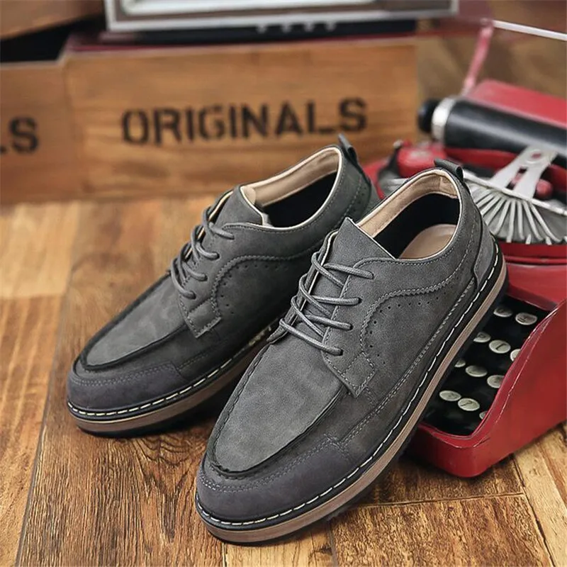 2017 Новый Бренд Минималистский Дизайн 100% Подлинная Замши Мужские Досуг Плоским