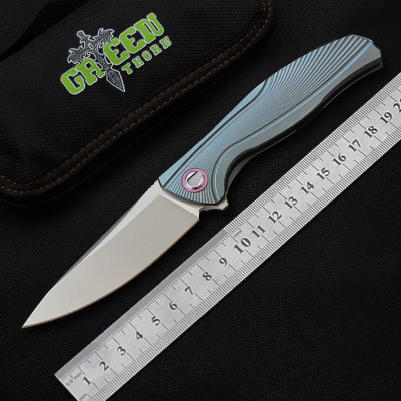 Green Thorn F7 M390 сталь складной нож 60HRC TC4 Титан ручка sharp, для кемпинга, охоты, тактический карманный складной нож выживания EDC tools ножи складные