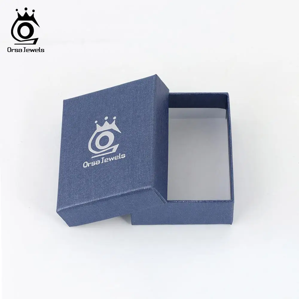 ORSA JEWELS квадратная коробка 9*7 см дисплей Синяя Ювелирная упаковочная коробка для подарка браслет ожерелье на заказ Прямая поставка OBZH14