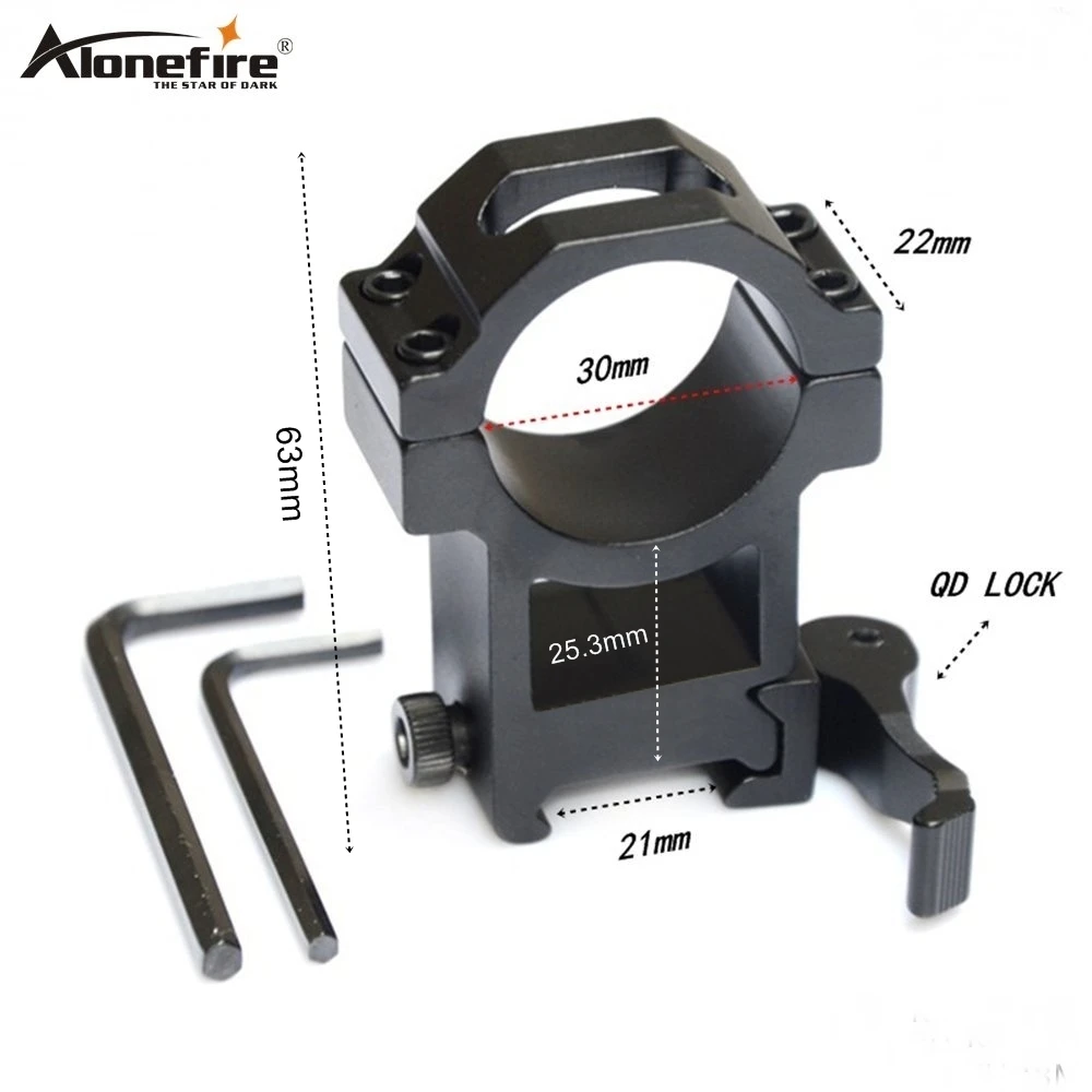 Alonefire KC12 30 мм кольцо 21 мм QD быстроразъемный рельс воздушный страйкбол винтовка стрелковый пистолет фонарик лазерный прицел прицела основания ласточкин хвост