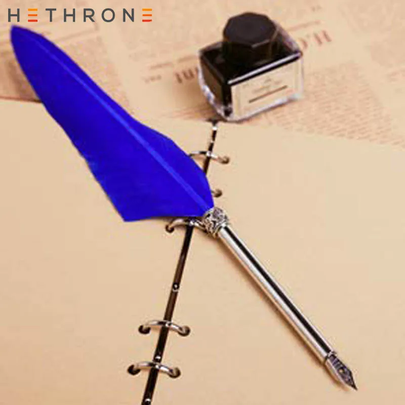 Винтажная инновационная металлическая ручка hetronblue ручной работы для письма