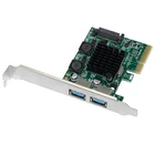 USB 3,1 PCI Express карта, 2 порта, Суперскоростной USB 3.0 10 Гбитс адаптер PCIE PCI-E 3,1 X4 ASMedia ASM3142 чипсет для настольного компьютера