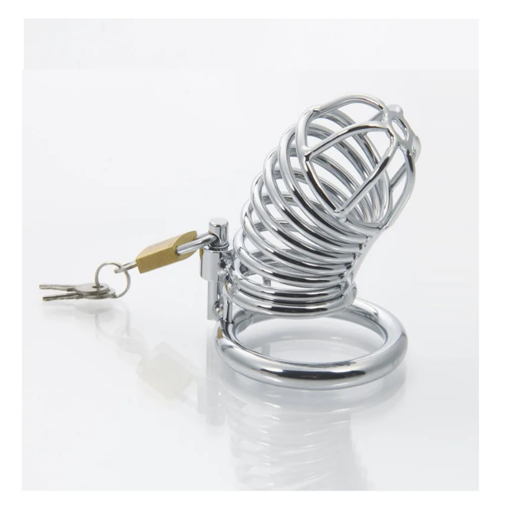 Qise 2 размера клетка для пениса петух замок устройство из нержавеющей стали