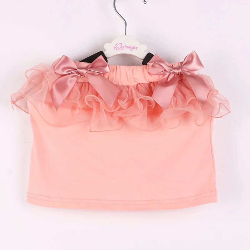 2018 new children's suit spring and autumn white girl print pattern strapless camisole + pink fashion skirt kids clothes | Детская