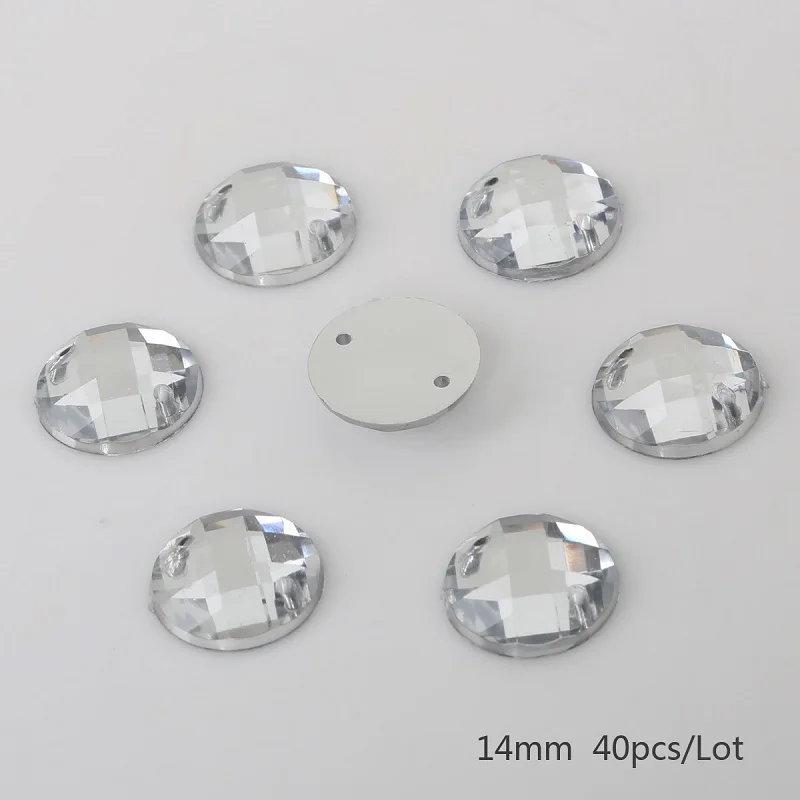 14mm 40pcs 100 шт. размер на выбор 8-20 мм жемчужные свадебные алмазные пуговицы фактор розетки Стразы Кнопки DIY аксессуары для волос декоративные пуговицы - Цвет: 14mm 40pcs