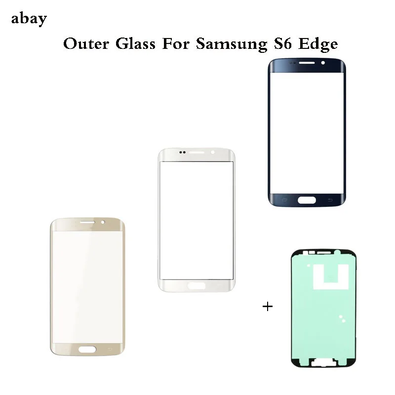 S7 S6 передний край наружный Стекло крышка объектива Замена для Samsung Galaxy G925 G935 G935F