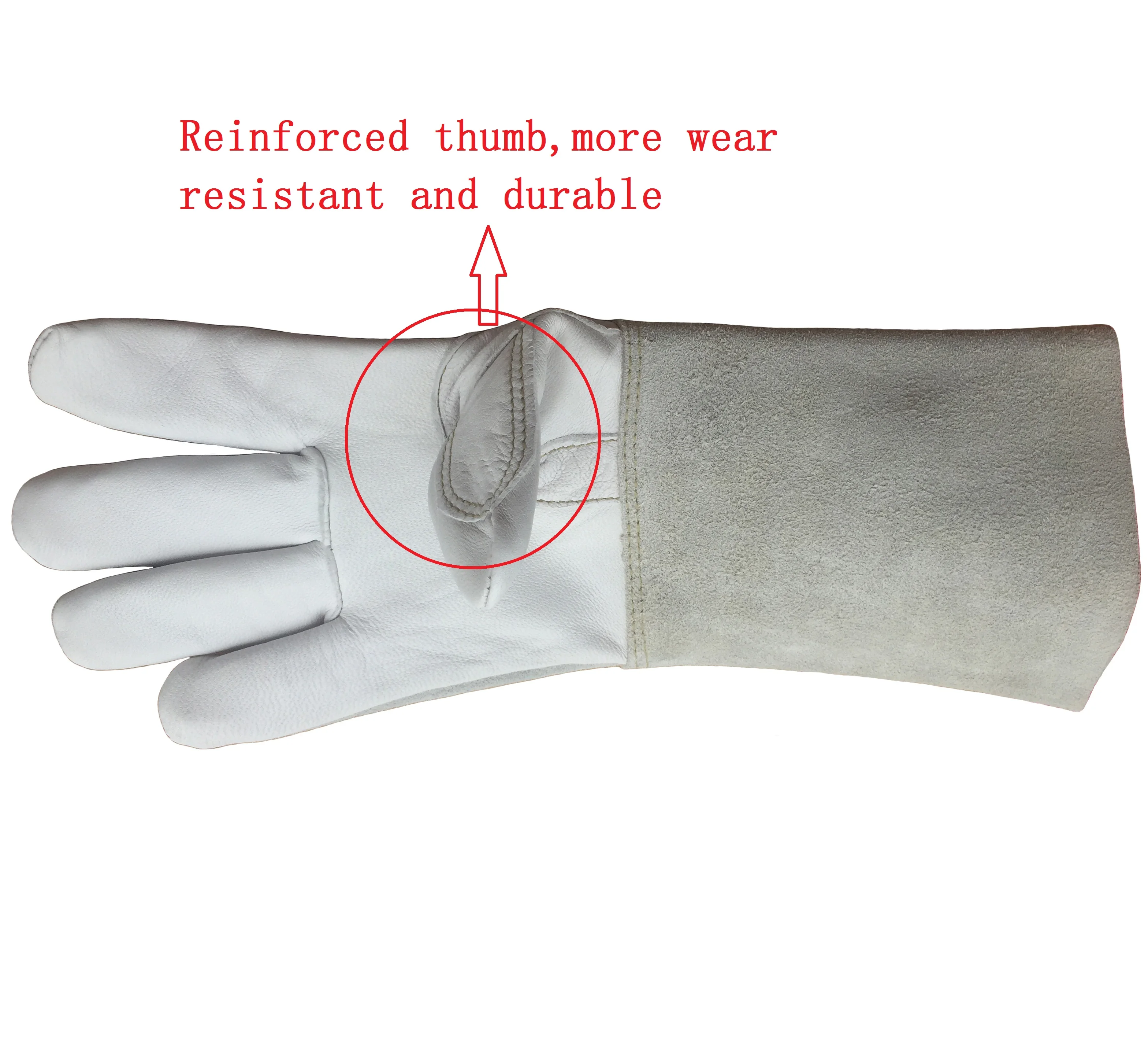 Argon arc Welding Glove Leather Welder Working Grain Goatskin TIG Safety MIG Work | Безопасность и защита