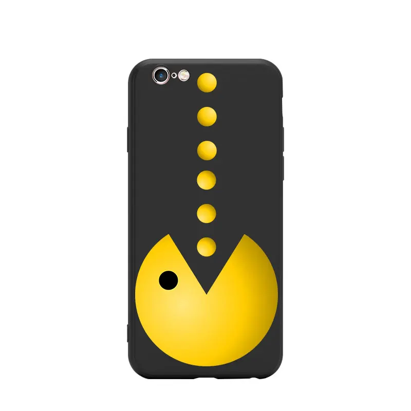 Популярные видеоигры PAC MAN Eaten Points желтая тема TPU телефонные чехлы для iPhone 6 S 7 8 XR X