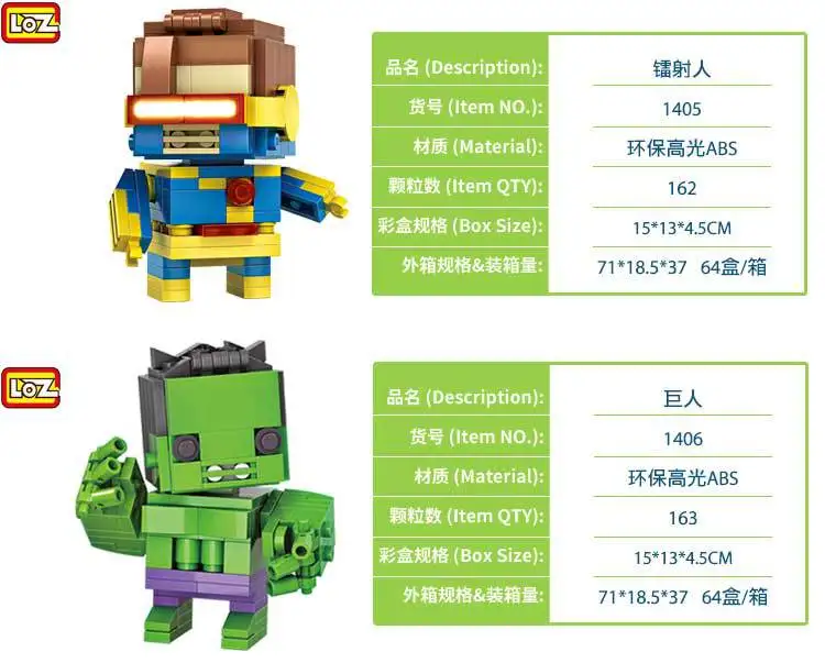 LOZ Mini Blocs Q версия экшн фигурка аниме джоуеты Миньон Assemblee batiment Kit Film Bloc Jouet pour Garcon