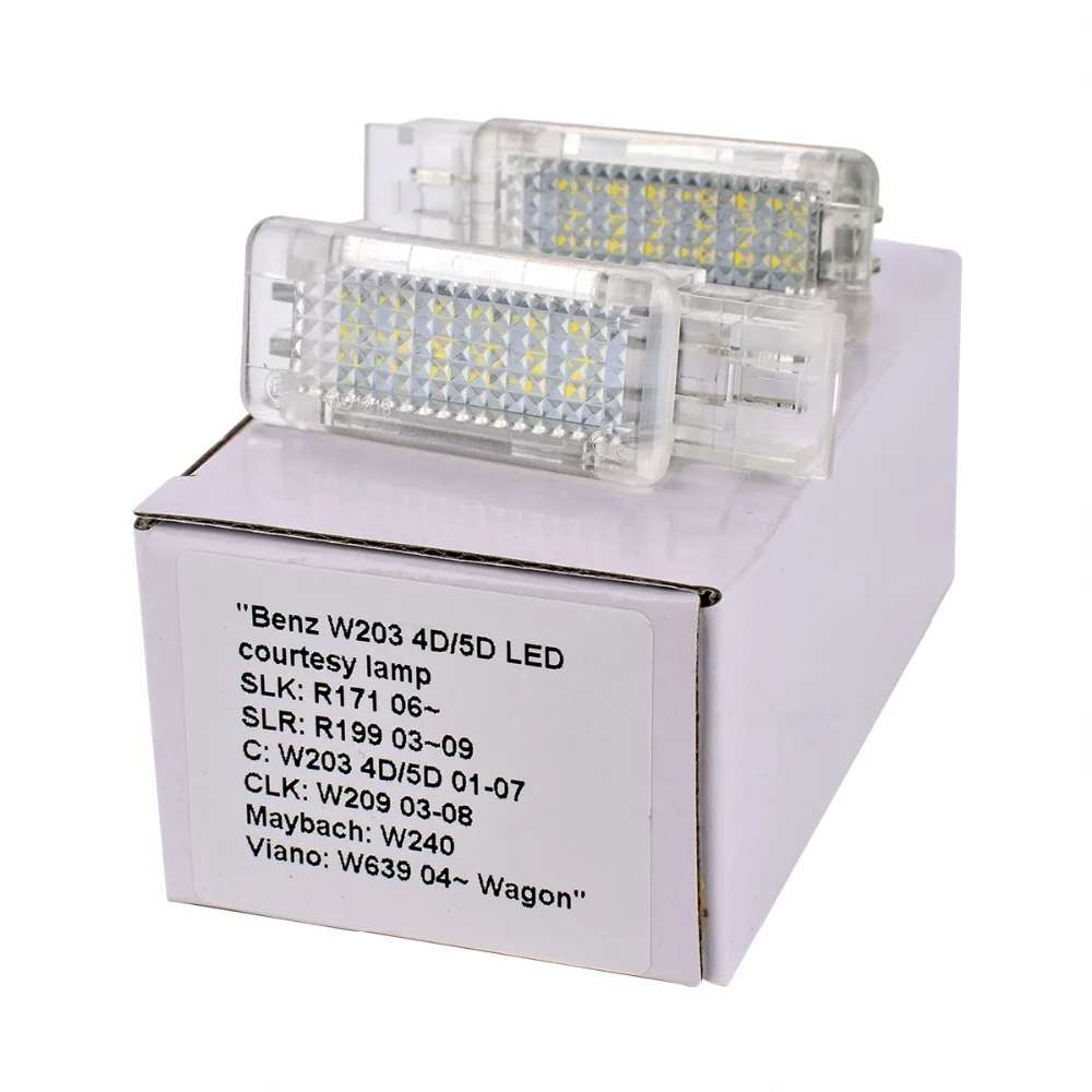 2 шт. 18 SMD светодиодный дверной светильник для Mercedes-Benz C-Class W203 4D 5D W240 CLK W209 SLK R171 SLR199